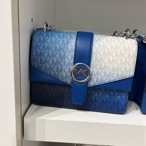 Michael Kors Galaxy Blue Greenwich Small Crossbody Bag